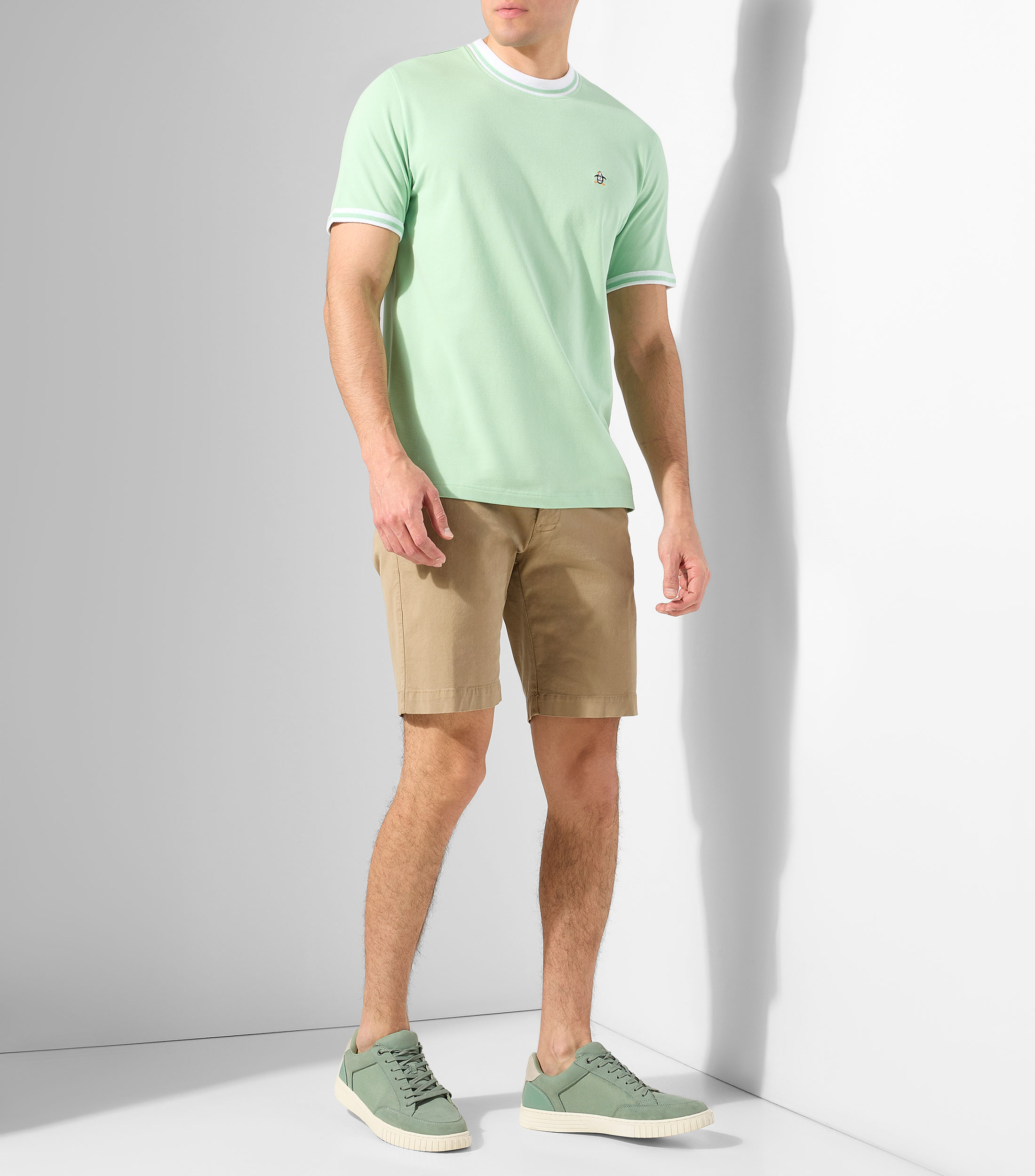 Playera cuello redondo manga corta lisa Hombre
